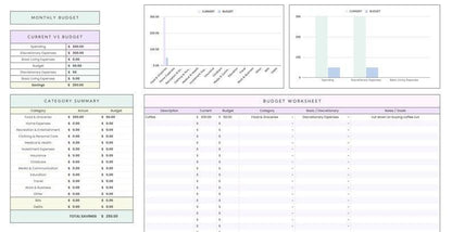 Monthly Budget Spreadsheet for Google Sheets - Beckman Analytics LLC