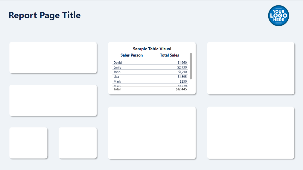 Report Style Power BI Template | Multi-Page Power BI Template | Power BI Template