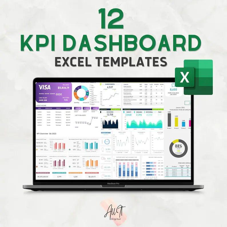Example Kpi Update Table Excel Kpi Dashboard Template