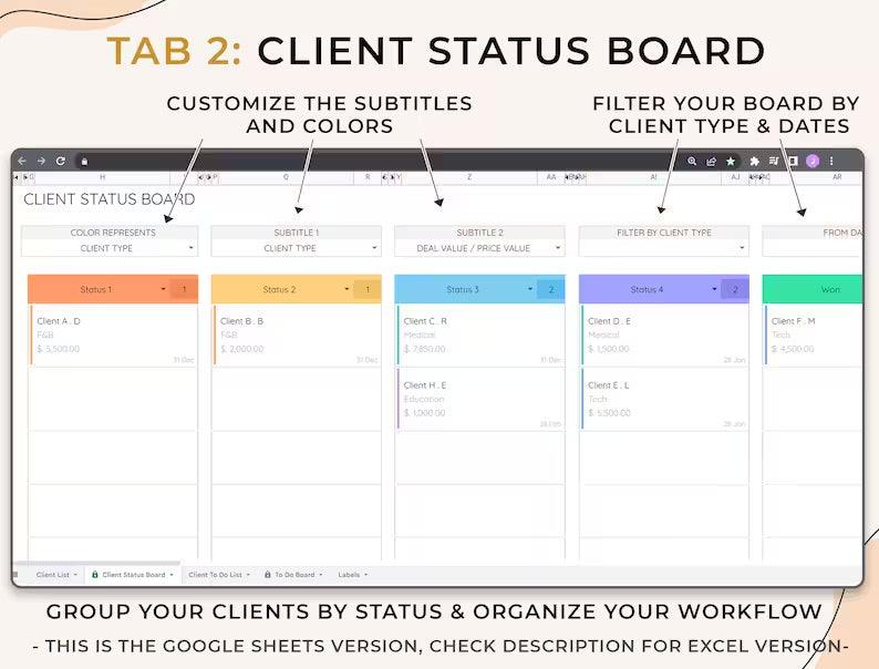 Client Tracker | Small Business Template - Beckman Analytics LLC