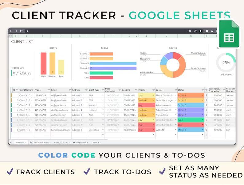 Client Tracker | Small Business Template - Beckman Analytics LLC